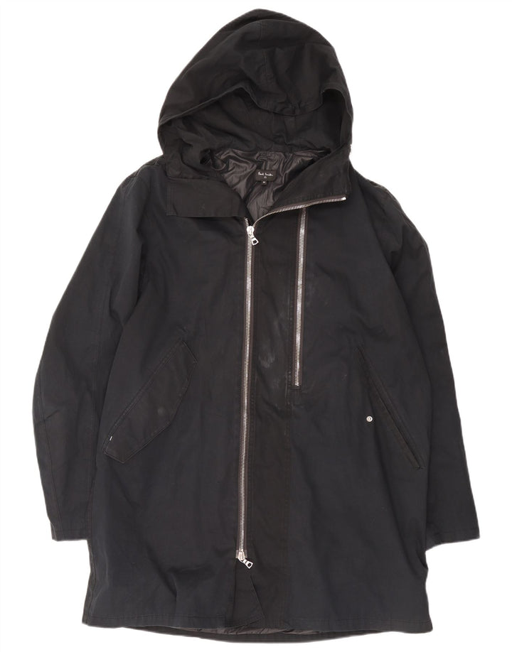 Paul Smith Herren-Regenmantel mit Kapuze, UK 38, mittelschwarz