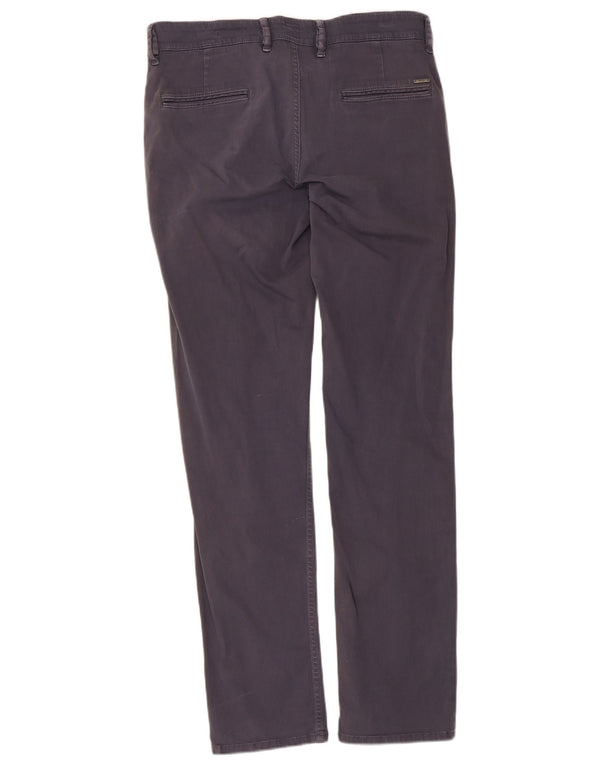 Hugo Boss Mens Slim Chino Trousers W32 L32 Grey Cotton