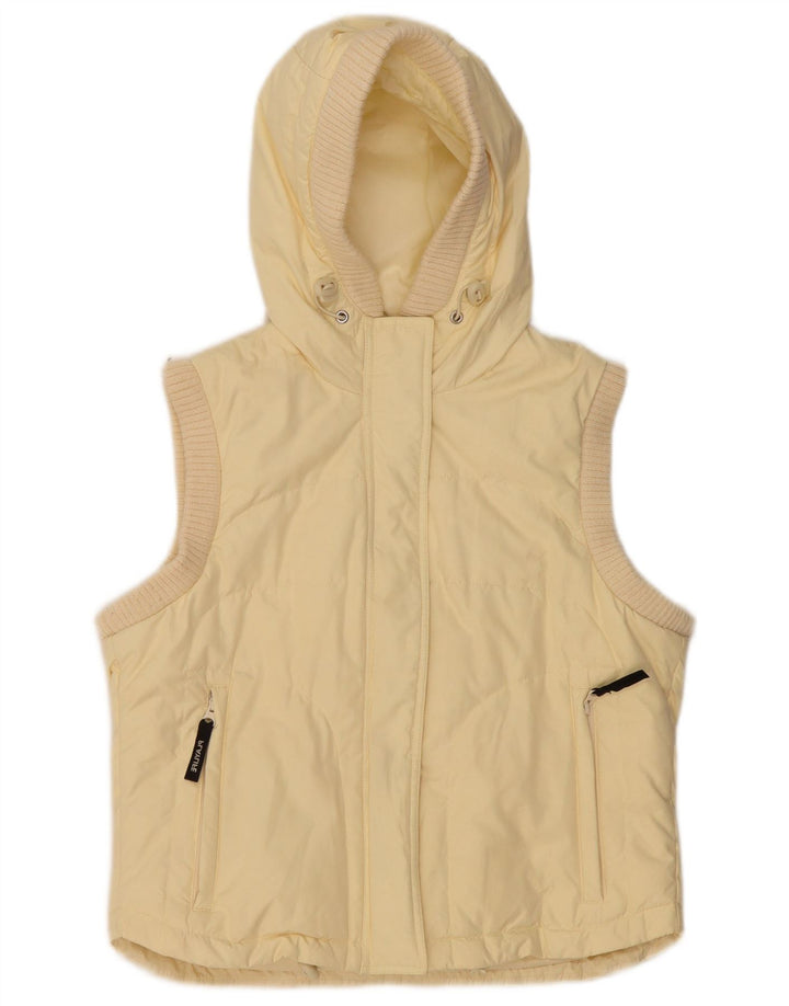 Playlife Wattierte Damen-Weste mit Kapuze, UK 14, Mittelgelb, Polyester