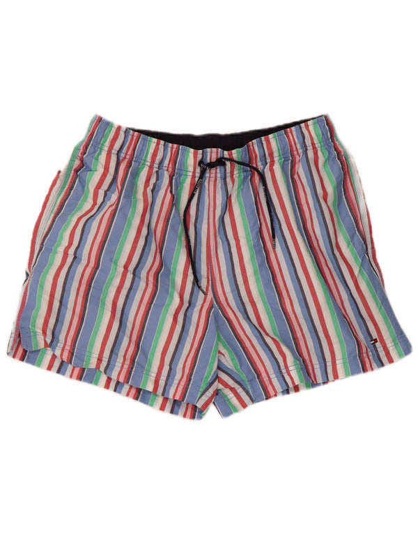 Tommy Hilfiger Herren-Badeshorts, groß, mehrfarbig, gestreift, Polyester