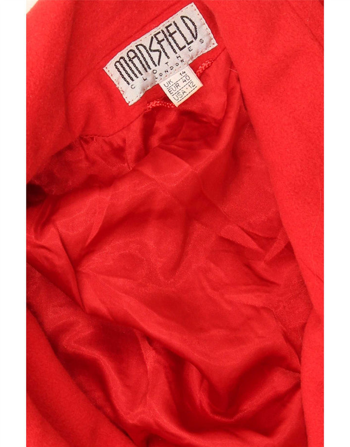 Mansfield Damen Übergroßer zweireihiger Mantel UK 14 Large Rot