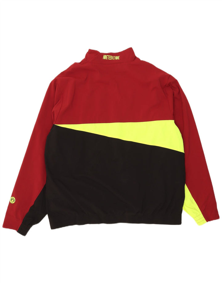 Puma Herren-Trainingsanzugoberteil, Jacke, 3XL, rotes Farbblock-Polyester