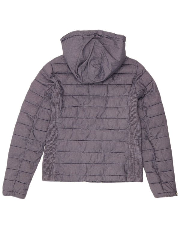 SUPERDRY Wattierte Damenjacke mit Kapuze UK 12 Medium Marineblau Polyester