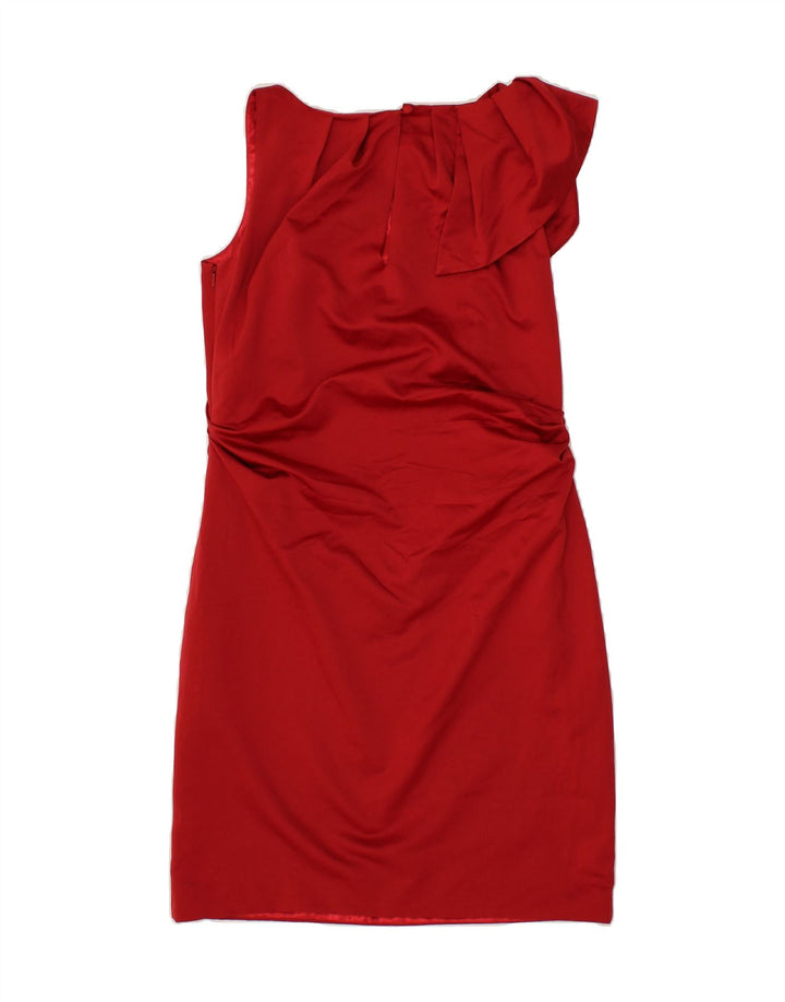 MONSOON Womens Sheath Dress UK 12 Medium Burgundy Polyester Vintage Monsoon and Second-Hand Monsoon from Messina Hembry 