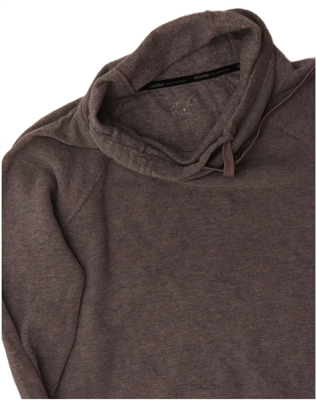 CALVIN KLEIN Damen Performance Graphic Sweatshirt Pullover UK 10 Small Grau
