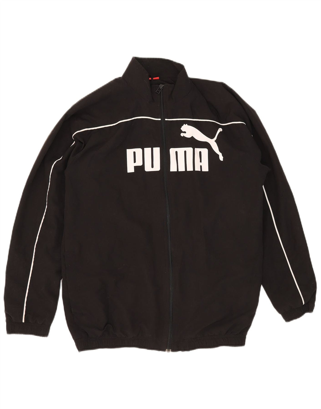Puma Jungen Grafik-Trainingsanzug-Top-Jacke, 15–16 Jahre, schwarzes Polyester