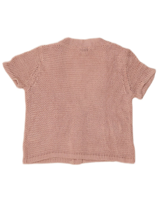 AMY VERMONT Damen-Strickjacke, übergroß, kurzärmelig, Gr. 20, 2XL, Rosa