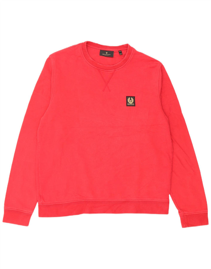 Belstaff Herren Sweatshirt Pullover 2XL Rot Baumwolle