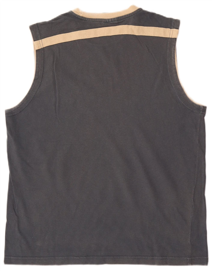 CHAMPION Herren-Trägershirt, groß, graue Farbblock-Baumwolle