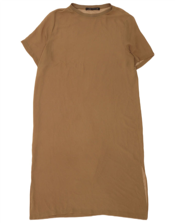 Zara Damen Basic Kleid UK 18 XL Braun