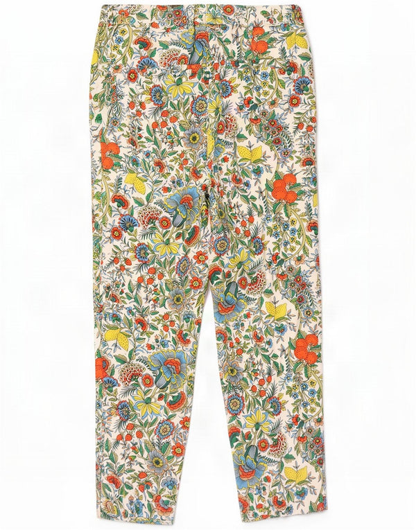 Boden Womens Chino Trousers UK 12 Medium W30 L27 Multicoloured Floral