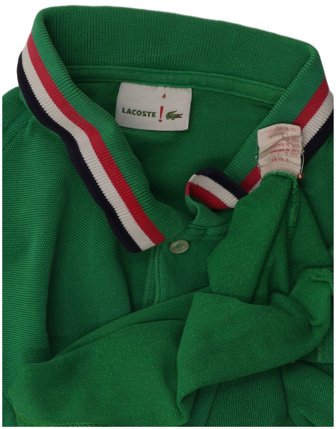 LACOSTE Herren-Poloshirt, Größe 4, mittelgrüne Baumwolle