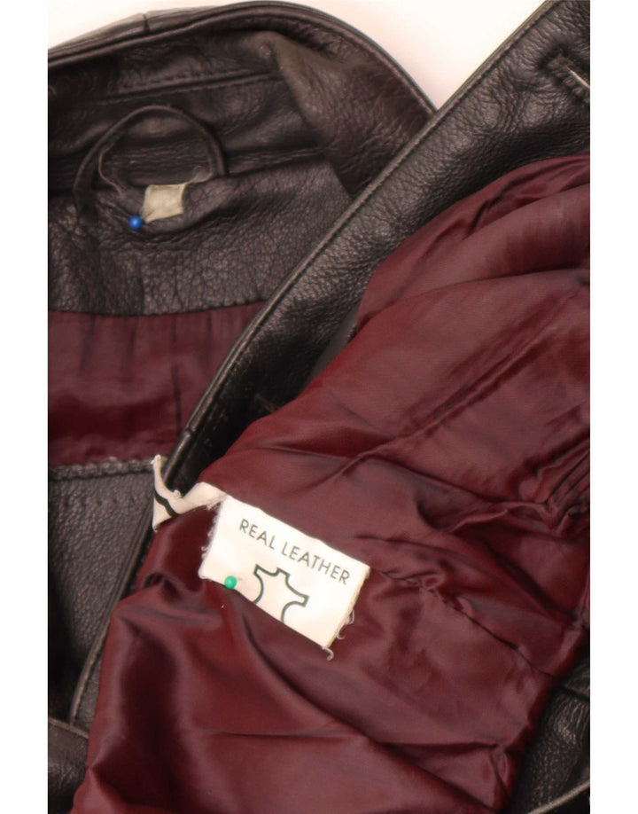 Vintage Herren Lederjacke UK 40 Large Schwarz