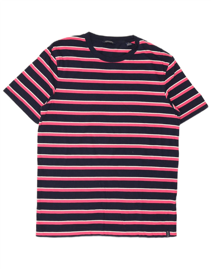 Scotch & Soda Herren T-Shirt Top Medium Marineblau gestreift