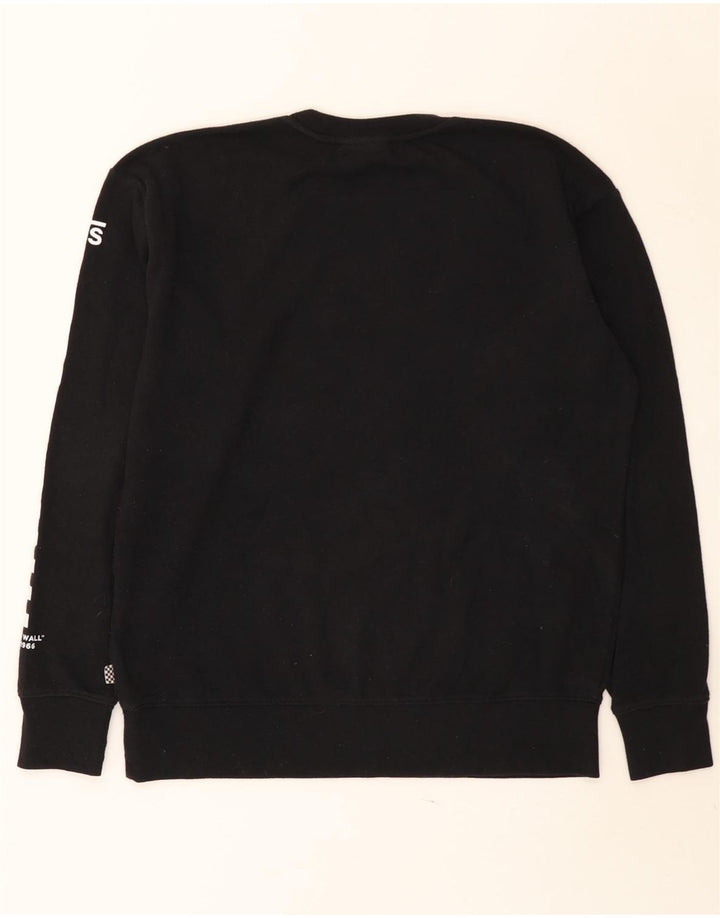 Vans Herren Grafik-Sweatshirt-Pullover XS, schwarze, geometrische Baumwolle