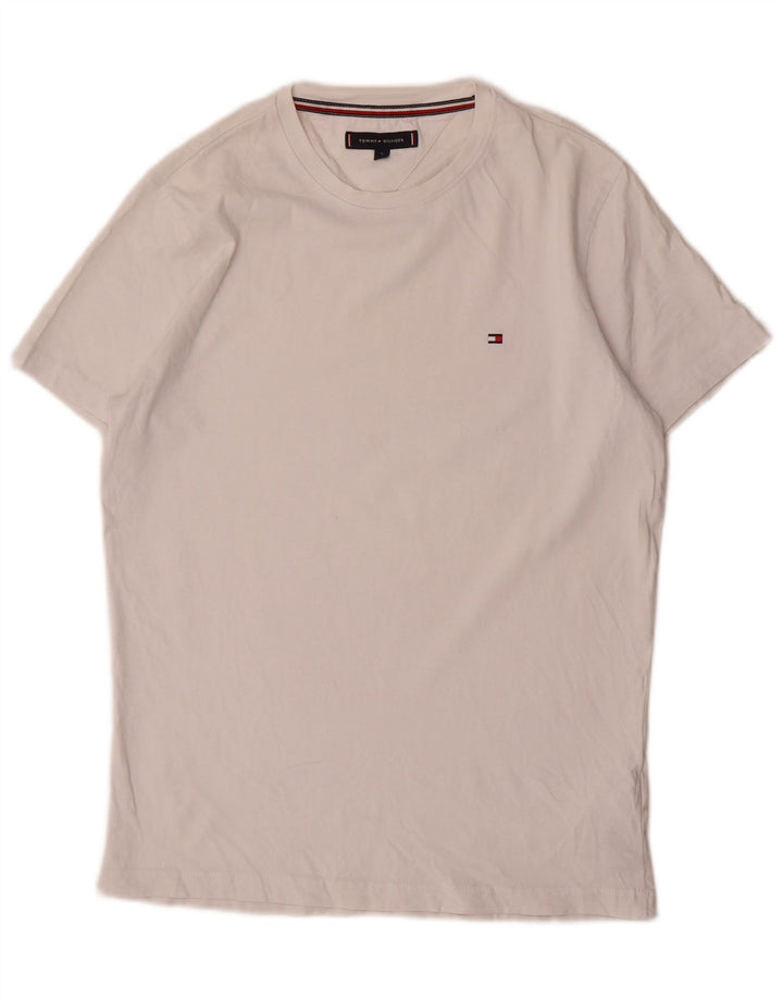 Tommy Hilfiger Herren T-Shirt Top Small Weiß Baumwolle
