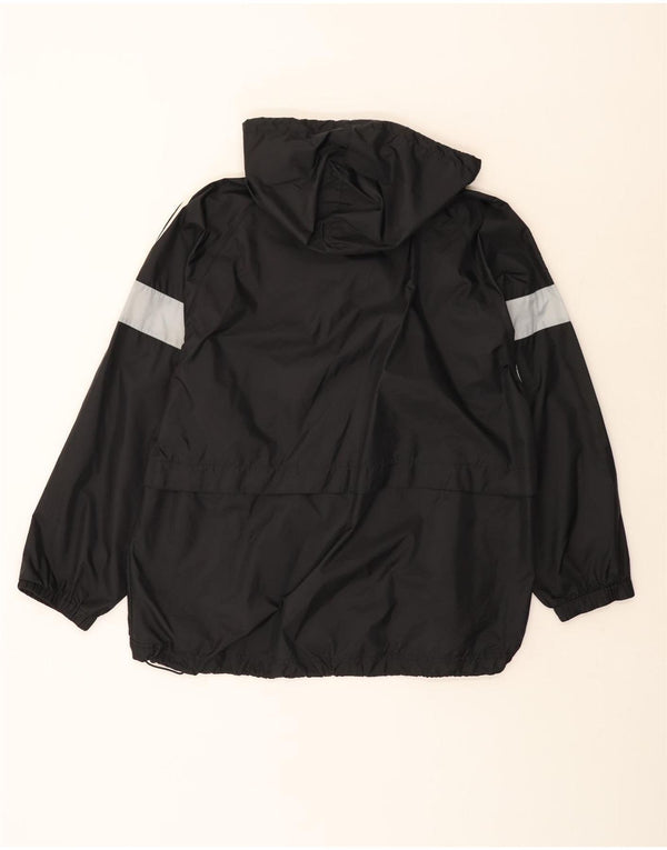 Adidas Herren-Regenjacke mit Kapuze, UK 40/42, mittelschwarzes Colourblock-Nylon