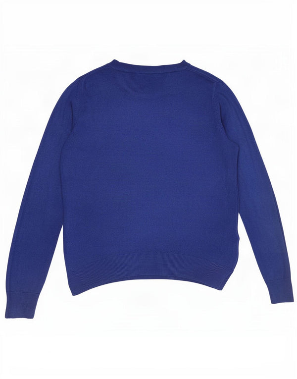 Marks & Spencer Damen-Pullover mit U-Boot-Ausschnitt, UK 12, Mittelblau, Acryl