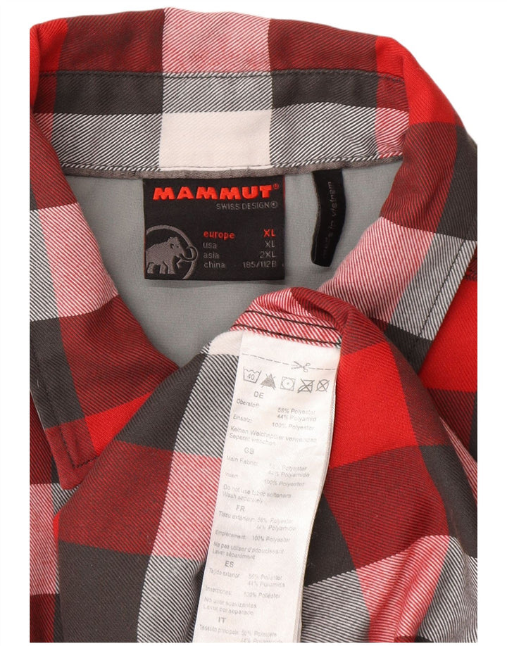 Mammut Herren Flanellhemd XL Rot Kariert Polyester