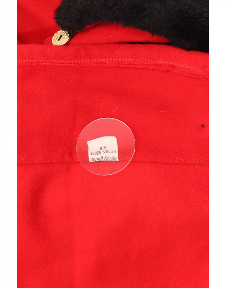 Vintage Damen Poncho Mantel Einheitsgröße Rot