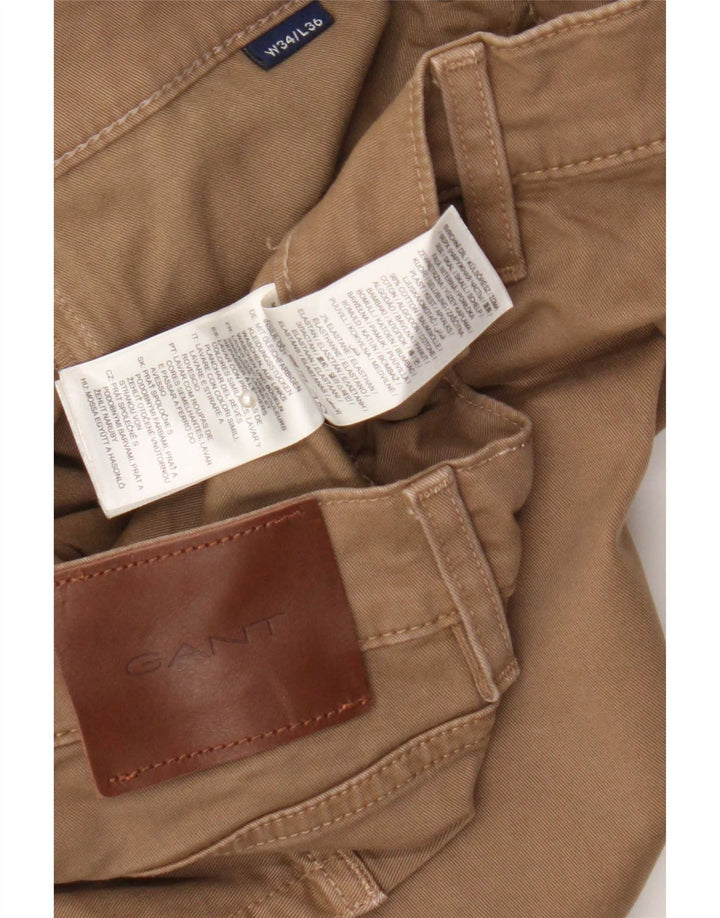 Gant Slim Cargo-Hose für Herren, W34, L32, braune Baumwolle