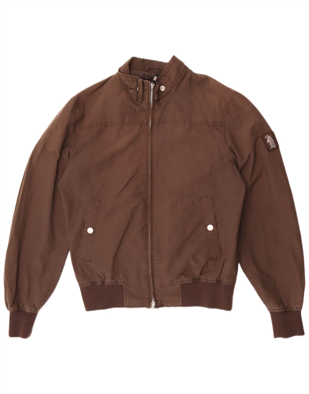 Refrigue Herren Bomberjacke UK 40 Großes braunes Nylon