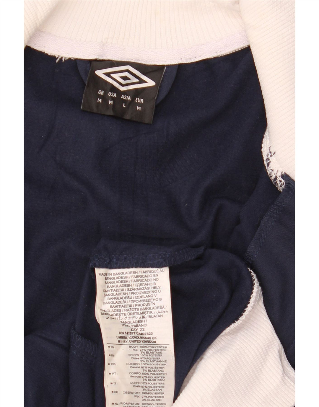 UMBRO Herren-Trainingsanzugoberteil mit Grafik, mittleres Marineblau, Farbblock