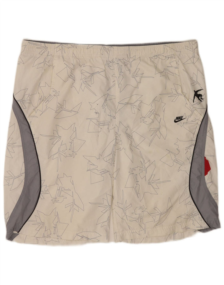 Nike Herren-Sportshorts XL, weißes Colourblock-Polyester