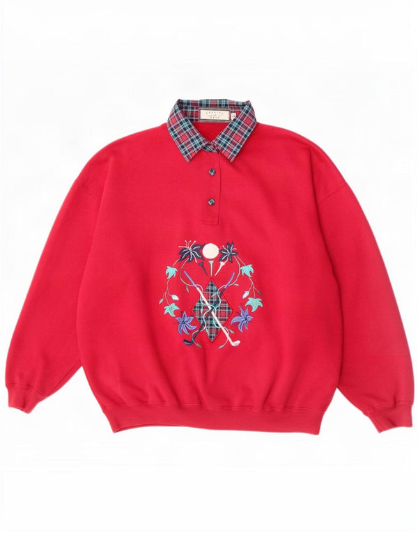 Country Rose Damen-Sweatshirt in Übergröße mit Grafik, Gr. 40, Größe L, Rosa