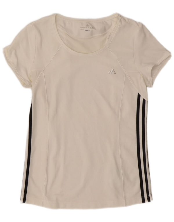 Adidas Damen T-Shirt Top UK 18 XL Weiß Polyester