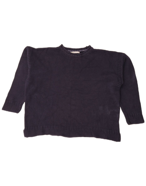 Marks & Spencer Womens Turtle Neck Jumper Sweater UK 18 XL Navy Blue