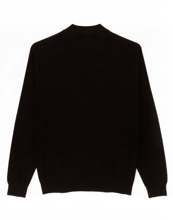 Zara Herren-Pullover mit Rollkragen, groß, Schwarz