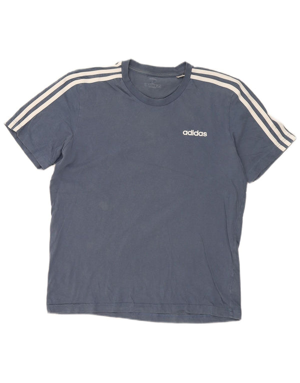 Adidas Herren T-Shirt Top Large Blau Baumwolle