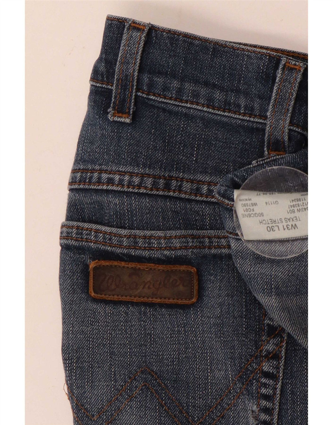 Wrangler Herren Texas Stretch Straight Jeans W31 L30 Blaue Baumwolle
