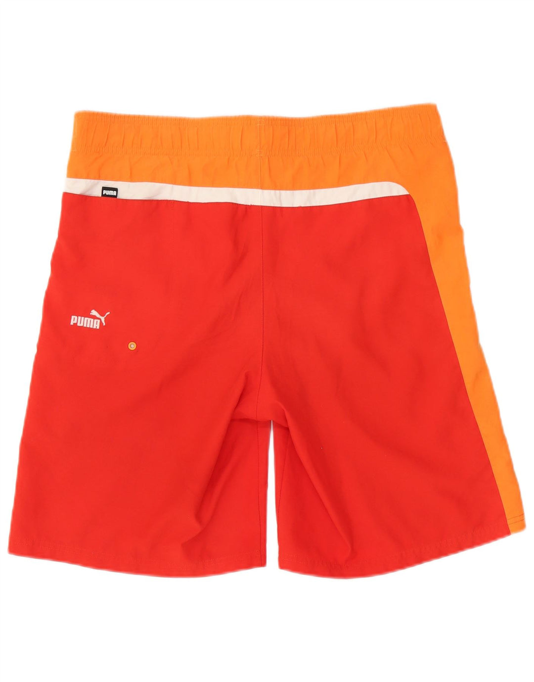 Puma Herren-Badeshorts mit Grafik, Mittelrot, Farbblock