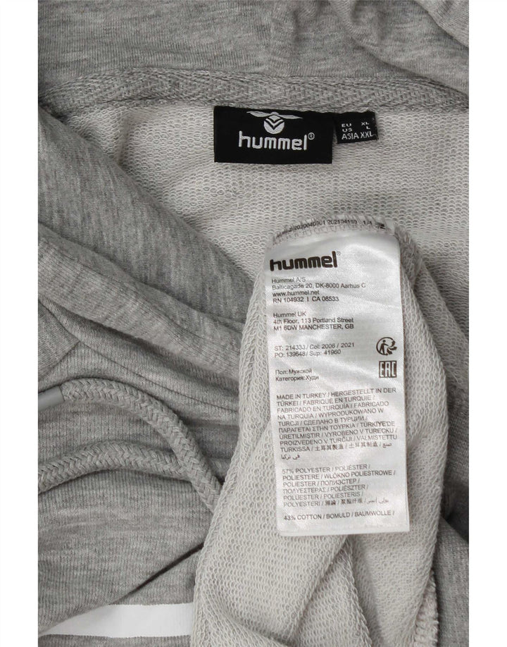 Hummel Herren Graphic Hoodie Pullover XL Grau geflecktes Polyester