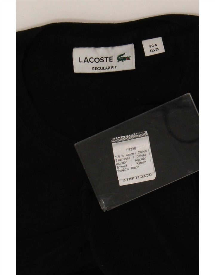Lacoste Herren-T-Shirt mit normaler Passform, Größe 4, mittelschwarz, Baumwolle
