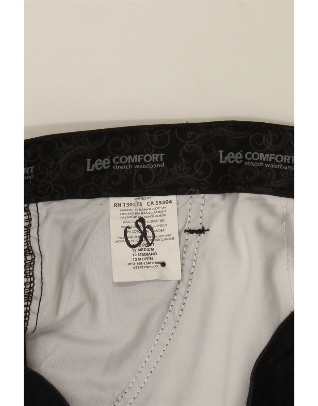 LEE Womens Chino Shorts US 12 Large W30  Black Cotton Vintage Lee and Second-Hand Lee from Messina Hembry 