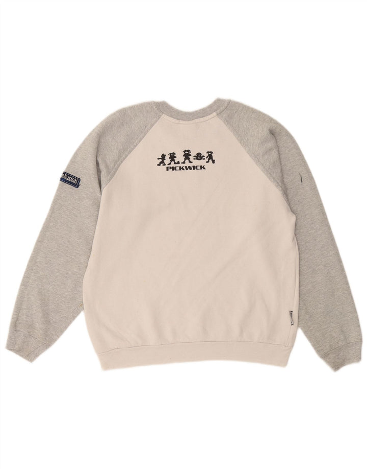 PICKWICK Grafik-Sweatshirtpullover für Damen, UK 14, Mittelweiß, Farbblock