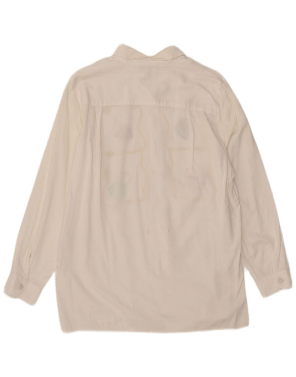 Enara Camice Damen Grafikshirt UK 20 2XL Weiße Baumwolle