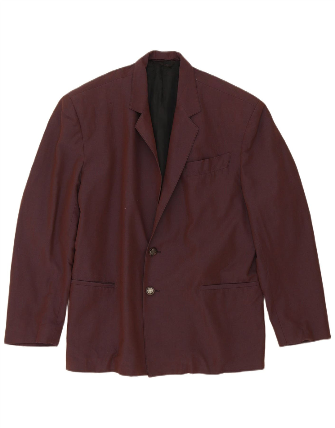 Vintage Herren 2-Knopf-Blazer-Jacke IT 48 Medium Burgund