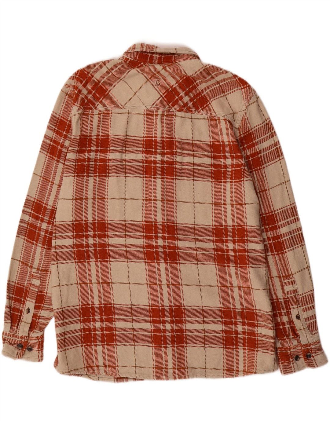 Fat Face Herren-Flanellhemd 2XL, beige karierte Baumwolle