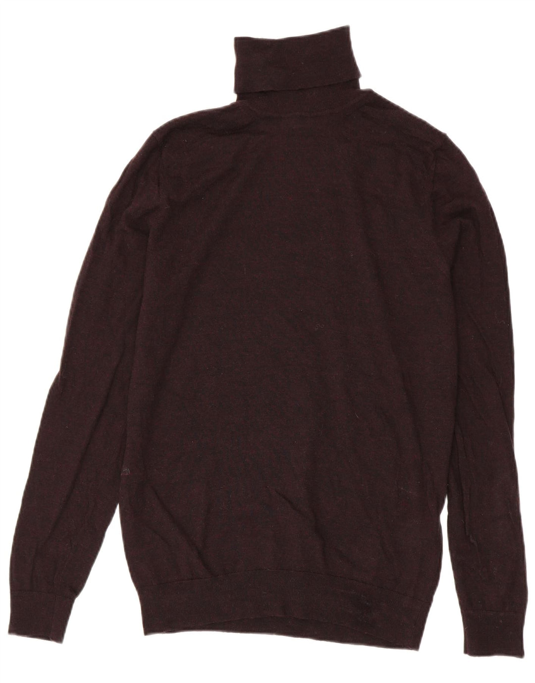 Reiss Herren-Rollkragenpullover aus Wolle in mittlerer Burgunderrotfarbe