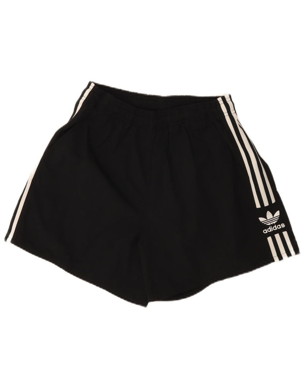 ADIDAS Damen Sportshorts UK 14 Mittelschwarzes Nylon