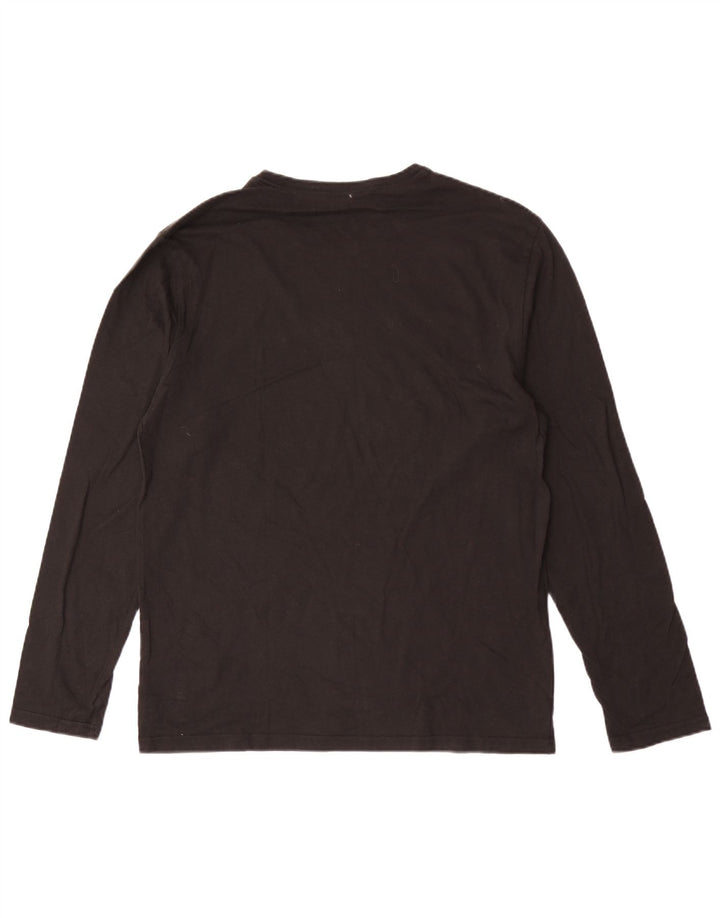 CALVIN KLEIN Herren Top Langarm Large Schwarz Baumwolle