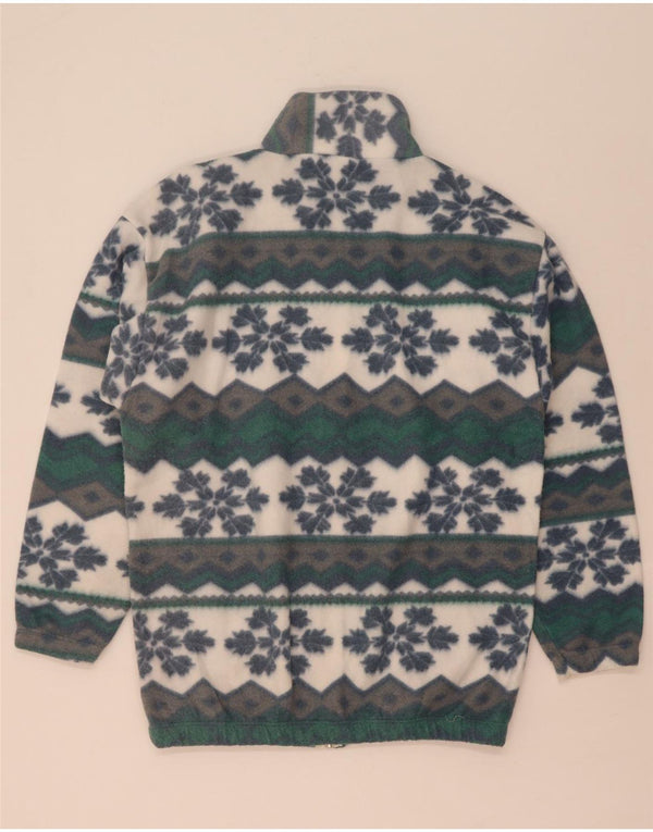 Vintage Herren Fleecejacke UK 38 Medium Mehrfarbig Fair Isle