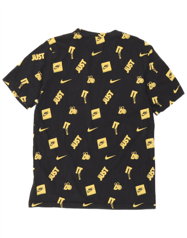 Nike Herren-T-Shirt mit Grafik, mittelgroß, schwarz, geometrisch, Baumwolle