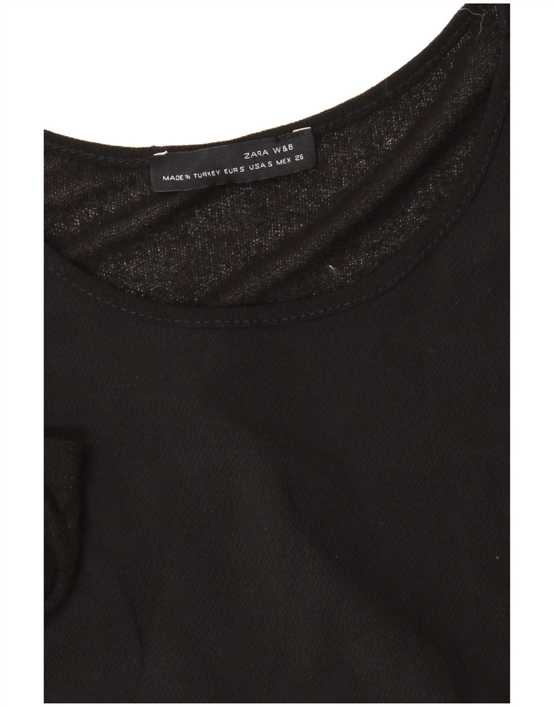 Zara Damen Langarm-Maxikleid UK 10 Small Schwarz