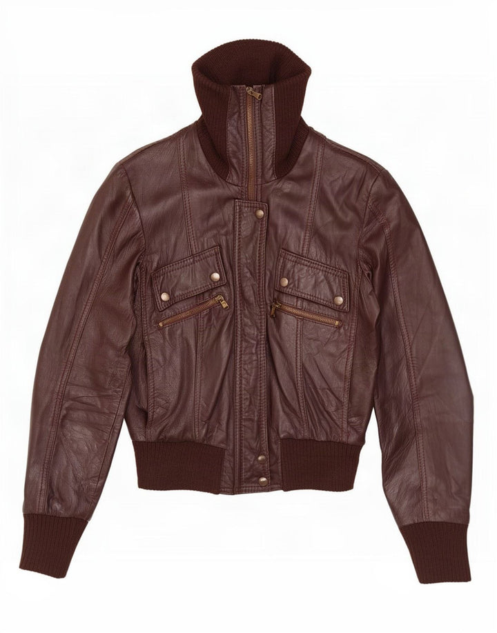 Together Herren Lederjacke IT 44 Mittelbraun