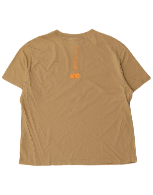 Nike Herren-T-Shirt mit Grafik, Größe S, Khaki, Baumwolle